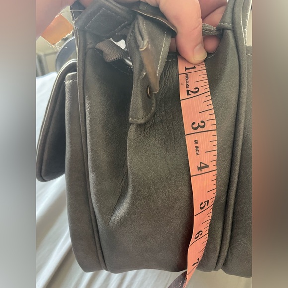 NWT Vintage 1980s gray leather shoulder bag - Picture 14 of 14